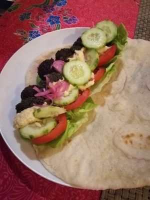 Wrap with falafel at Prava Bar in Koh Samui