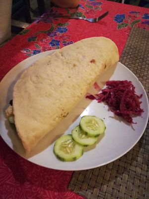 Vegan falafel Wrap at Prava Bar in Koh Samui