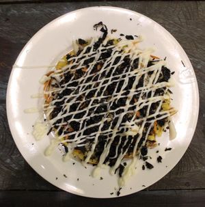 Okonomiyaki (Japanese Pancake); very umami! at Am Vegetarian & Hideaway in Hoi An