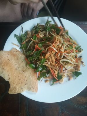 Very good Papaya salad with crispies at Am Vegetarian & Hideaway in Hoi An