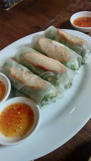 Fresh spring rolls at Am Vegetarian & Hideaway in Hoi An