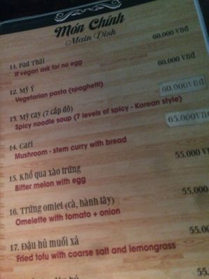 Main course  at Am Vegetarian & Hideaway in Hoi An