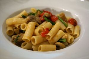 Mushroom pasta. at Seitan Urban Bistro in Lima