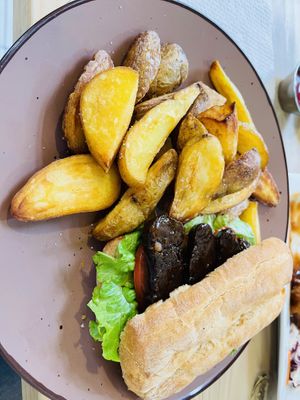 BBQ Seitan Ciabatta   at Seitan Urban Bistro in Lima