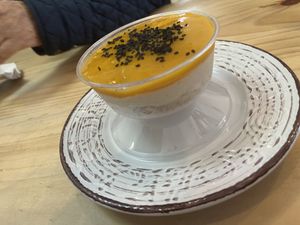 Cheesecake de maracumango   at Seitan Urban Bistro in Lima