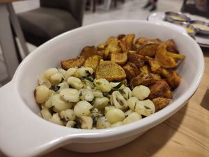 Potatos and corn at Seitan Urban Bistro in Lima
