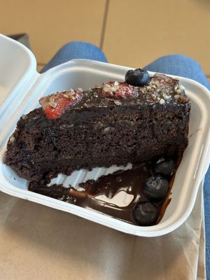 Chocolate cake (to-go)  at Seitan Urban Bistro in Lima