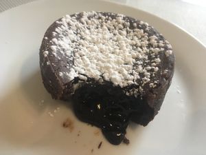 Chocolate lava cake!! at Seitan Urban Bistro in Lima
