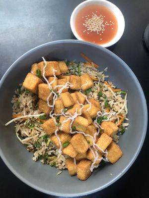 Saltado oriental at Seitan Urban Bistro in Lima