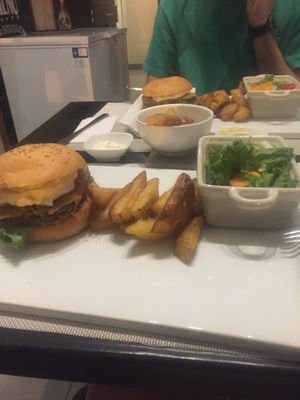 Very satisfying burger  at Seitan Urban Bistro in Lima
