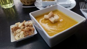 Crema de zapallo at Seitan Urban Bistro in Lima