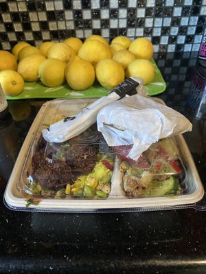 Vegan Friendly Falafel Meal Enjoyed at Home  at Dish N' Dash in Fremont