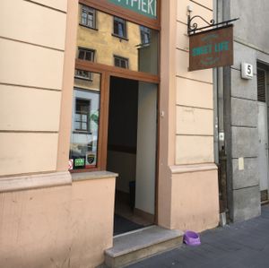 outside at Sweet Life American Bakery and Specialty Coffee Bar in Krakow