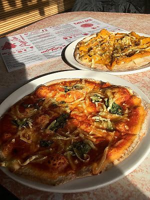 Pizzas at Kewpie in Fitzroy