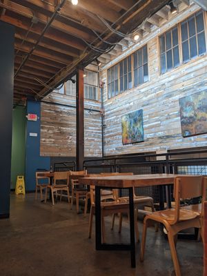 Inside the cafe. at Kavarna Coffeehouse in Green Bay