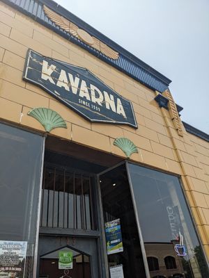 Outside the cafe. at Kavarna Coffeehouse in Green Bay