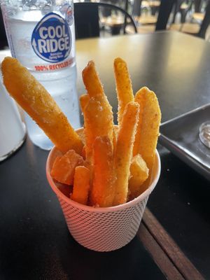 Chips are always super salty but the rosemary salt is wonderfull  at Grill'd in Maroochydore