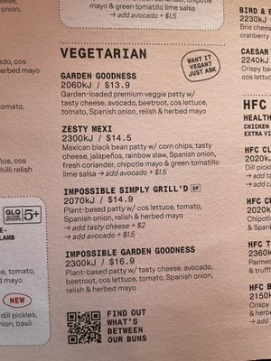 Vegetarian / Vegan options- you have to mention you want it vegan though!   at Grill'd in Maroochydore