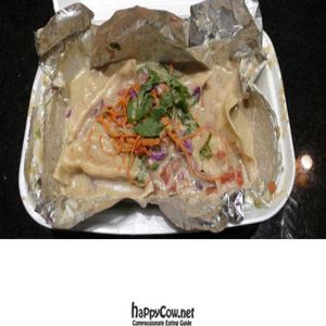 curried dumplings - photo by MR MEANER at Vegan Plate in Studio City