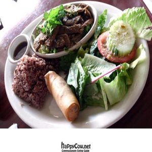 garlic pepper lunch special at Vegan Plate in Studio City