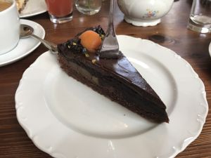 Chocolate pear cake  at Cafe Zuckerl in Bamberg