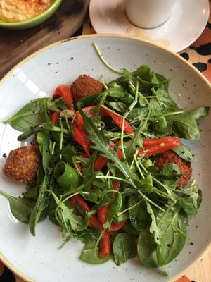 Falafel Salad with Roasted Peppers at Lounges - Kino Lounge in Kettering