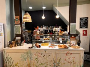 Food counter  at Biokalma in Mallorca