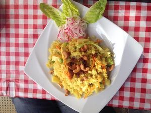 Fried rice with vegs, tofu and nuts at Zen House in Berlin