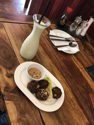 appetizer with cold, fresh smoothie  at Zen House in Berlin