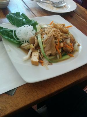 Udon noodles stir fry at Zen House in Berlin