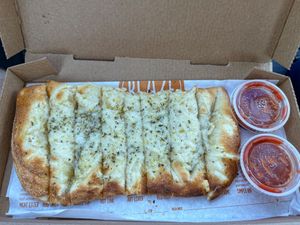 The vegan cheesy bread is PHENOMENAL!  at Blaze Pizza in Rapid City