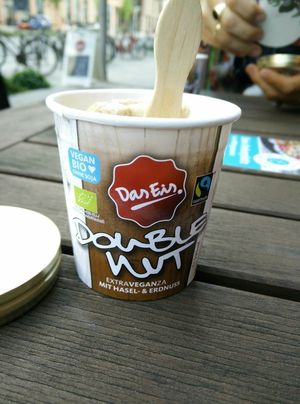 Hazelnut ice cream at ElbFaire in Hamburg