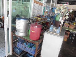 Complimentary water at Vegetarian Eatery & Shop in Prachuap Khiri Khan