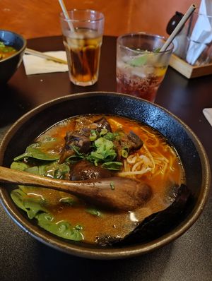 Vegan ramen with aubergine at Ramen in Ghent