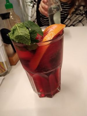 Rhubarb Hibiscus Home Made Lemonade at Ramen in Ghent