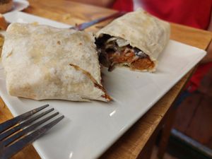 Choriburrito at La Alpargata in Madrid