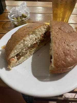 Chorripan w pebre sauce  at La Alpargata in Madrid