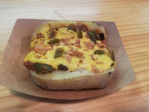 patata rellena de chili at La Alpargata in Madrid