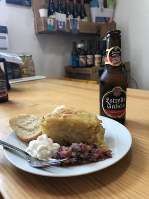 Vegan tortilla at La Alpargata in Madrid