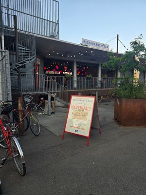 Outside sign at MADENITALY in Copenhagen