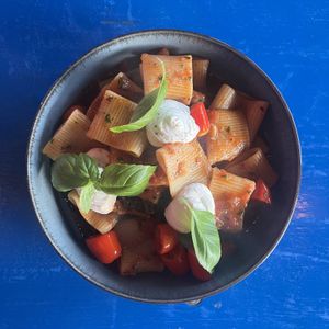 Pasta alla norma  at MADENITALY in Copenhagen