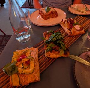 Lasagna and 3 pizza slices at MADENITALY in Copenhagen