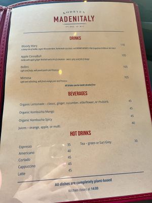 Brunch Menu Part 2  at MADENITALY in Copenhagen