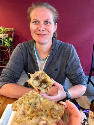 Onion pizza, wow! at MADENITALY in Copenhagen