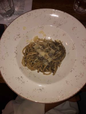 Pasta with truffle and mushroom at MADENITALY in Copenhagen