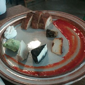 Cheese plate at MADENITALY in Copenhagen