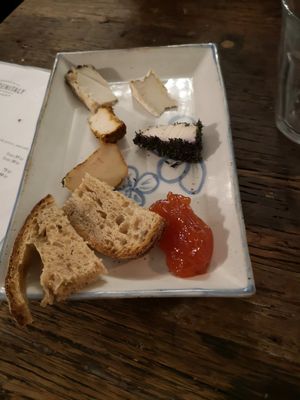 Cheese plate at MADENITALY in Copenhagen