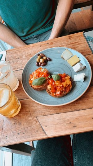 Starters with cheese  at MADENITALY in Copenhagen