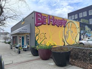 Nice mural outside at Happy Belly in Tacoma