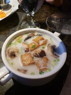 Coconut soup with fried tofu. at Muse Thai Bistro in Manchester